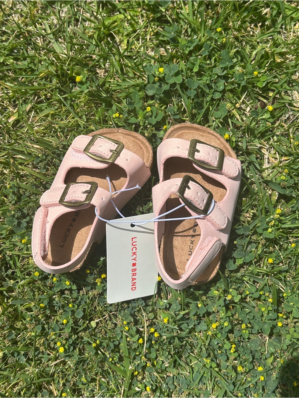 Lucky Brand Kids Pink Dual-Buckle Velcro Strap Sandals Toddler 5